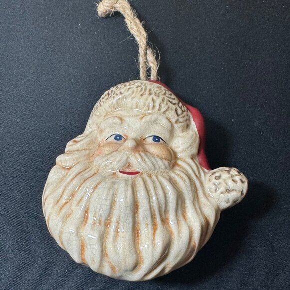 Vintage Ceramic Santa Claus Christmas Ornament - Picture 1 of 7